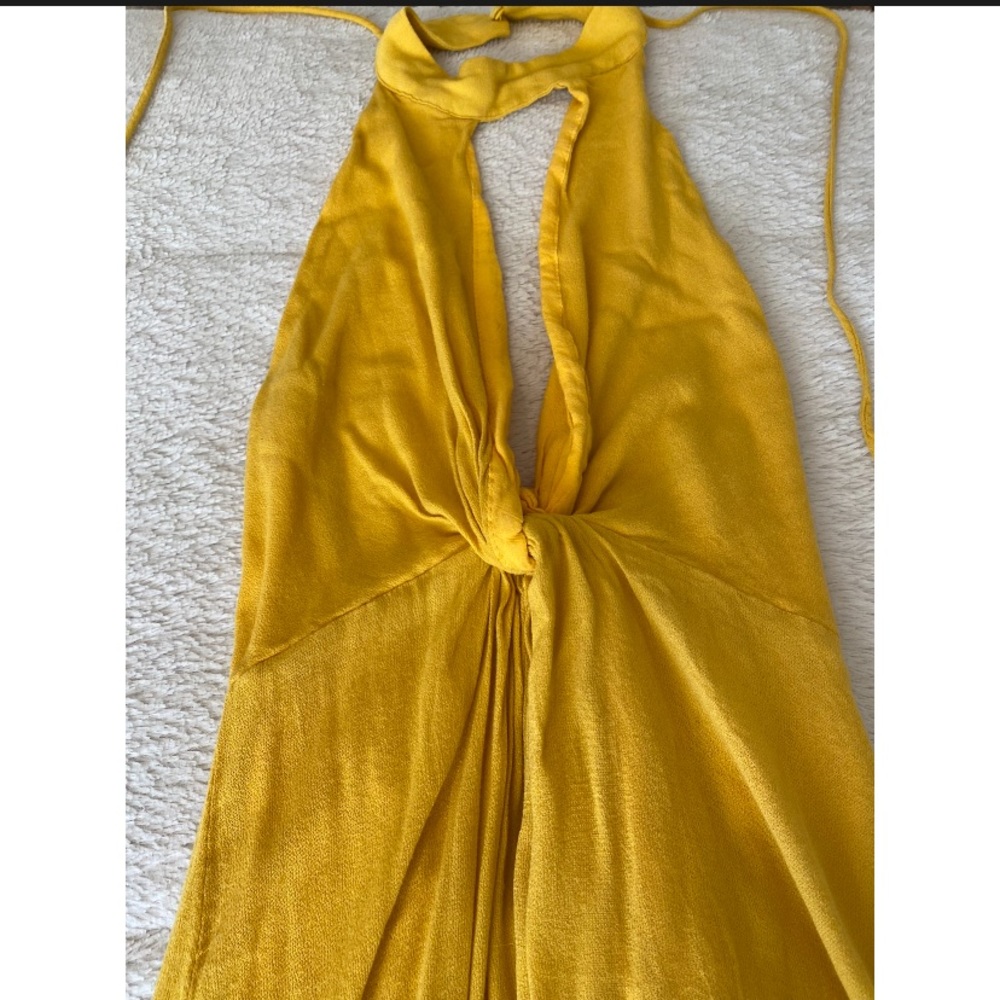 Yellow Halter Maxi Dress